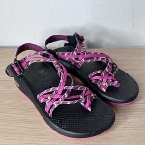CHACO ZX3 Yampa Toe Loop Sport Water Sandal Red Women Size 8 Hiking Walking